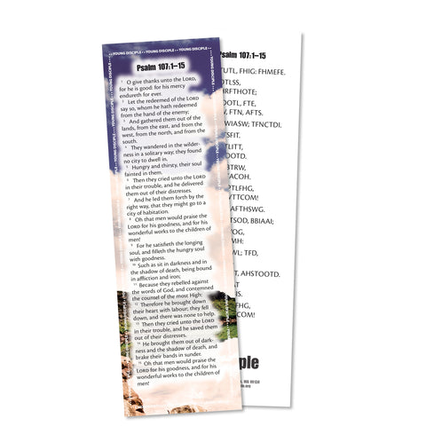 Project: Memory Bookmark (Psalm 107:1-15)