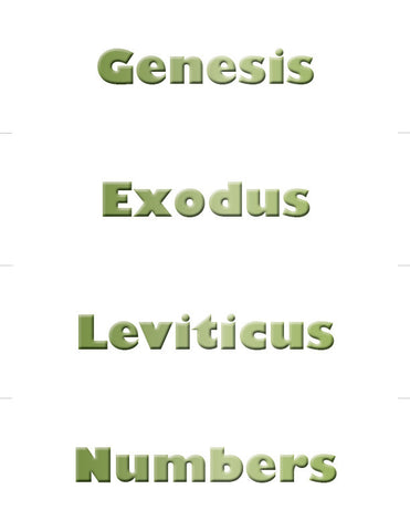 Books of the Bible Set in color