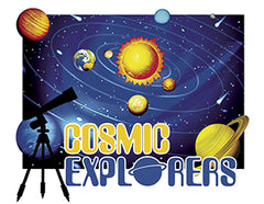 Door Sign in Color: Cosmic Explorers